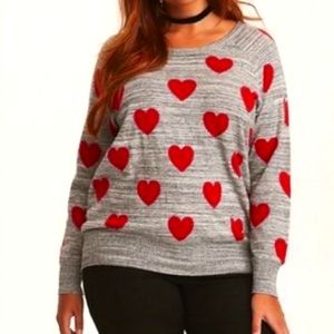 Torrid Heart Valentines Print Sweater